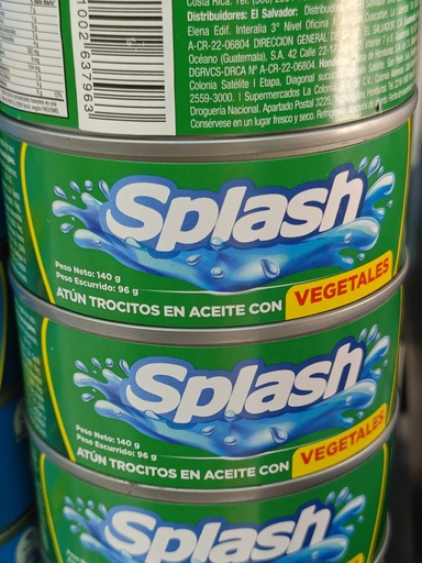 SPLASH VEGETALES 140G