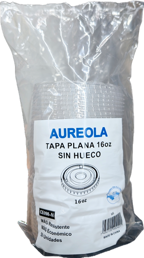 TAPA PLANA 16OZ SIN HUECO 50U