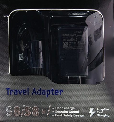 CARGADOR CARGA RAPIDA S8  negro