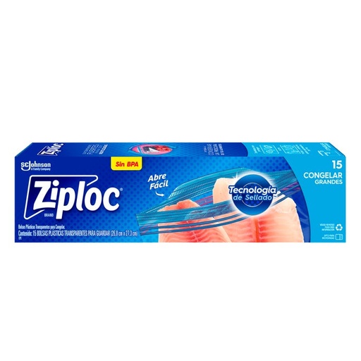 ZIPLOC CONGELAR GRANDE 15U
