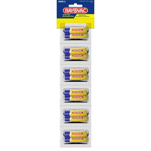 TIRA BATERIA RAYOVAC AAA 6PAR