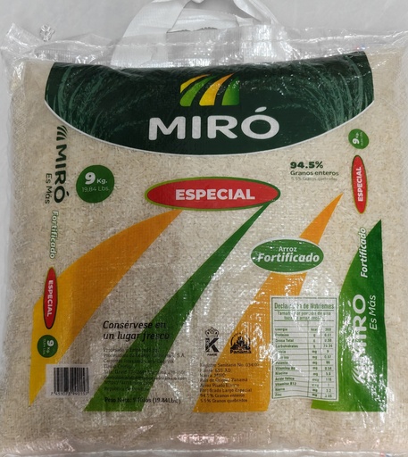 ARROZ ESPECIAL MIRO 9KG