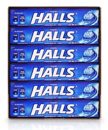 HALLS BARRA AZUL 12U