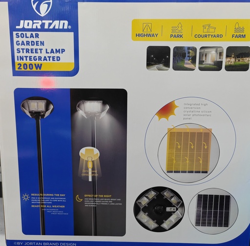 LAMPARA JORDAN JT-TYRT 200W PANEL SOLAR Y INDUCCION