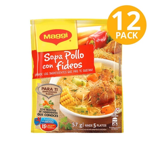 CAJA SOPA Y FIDEO MAGGI 12U