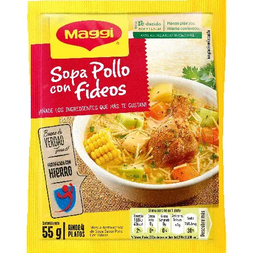 SOPA POLLO CON FIDEO MAGGI 55G