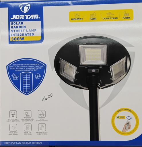 LAMPARA JORDAN JT-TYRT 300W PANEL SOLAR Y INDUCCION 