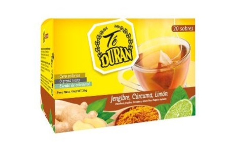 TE JENGIBRE, CURCUMA, LIMON 20U