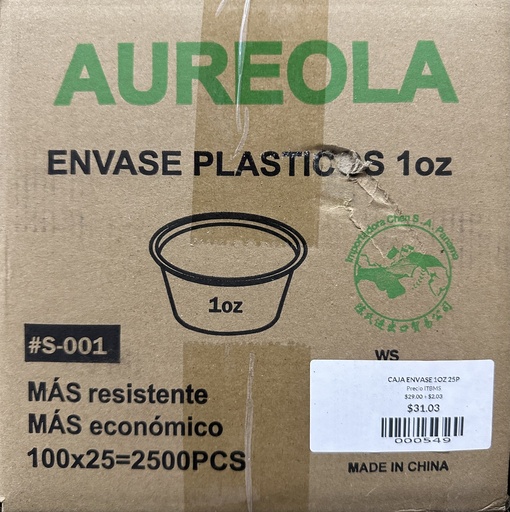 CAJA ENVASE 1OZ  25P