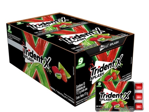 TRIDENT SPLASH FRESA/LIMON 10U