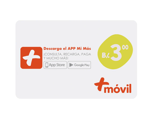 TARJETA +MOVIL $3.00
