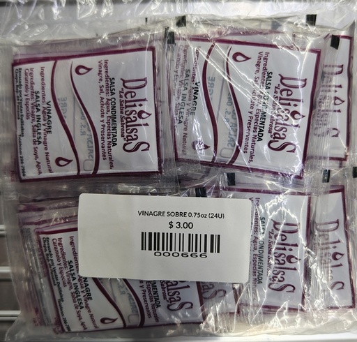 VINAGRE SOBRE 0.75oz (24U)