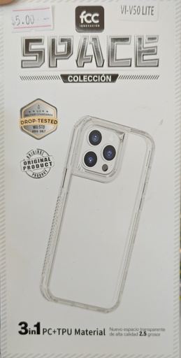 FCC COVER TRANSPARENTE DE  COLORES VI-V60 LITE