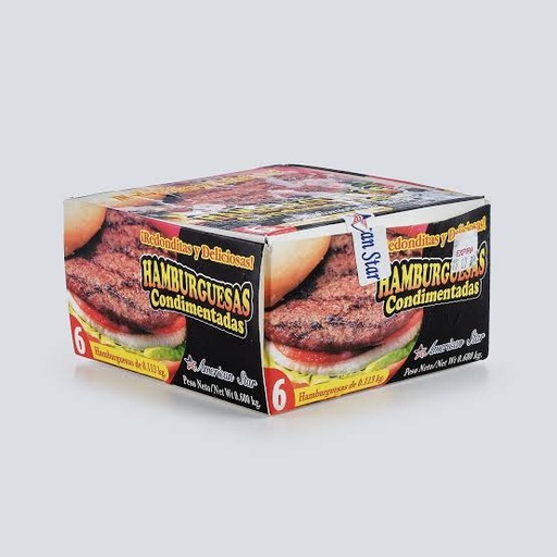 HAMBURGUESAS AMERICAN STAR 6U