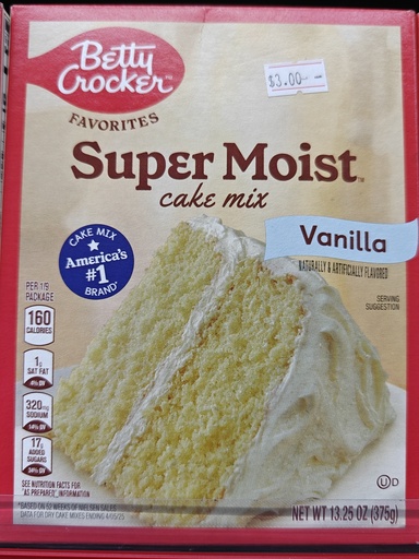 BC CAKE MIX VANILLA 375G