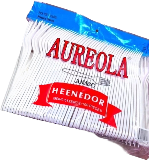 TENEDOR JUMBO 100U BLANCA