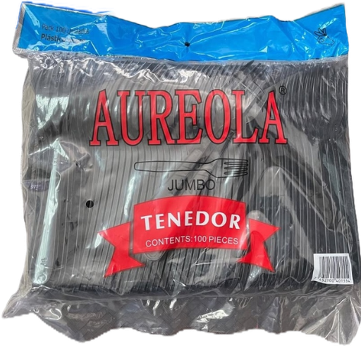 TENEDOR JUMBO 100U NEGRO