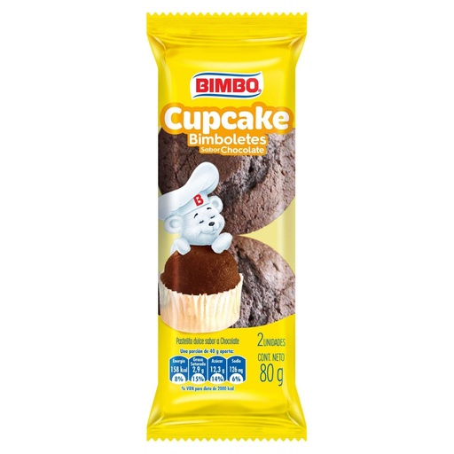 CUPCAKE CHOCOLATE BIMBO 80G