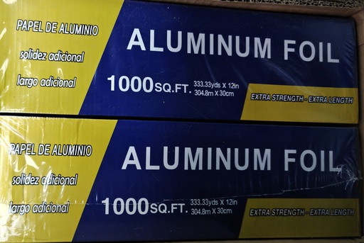 PAPEL ALUMINIO 1000SQFT 304.8MX30CM