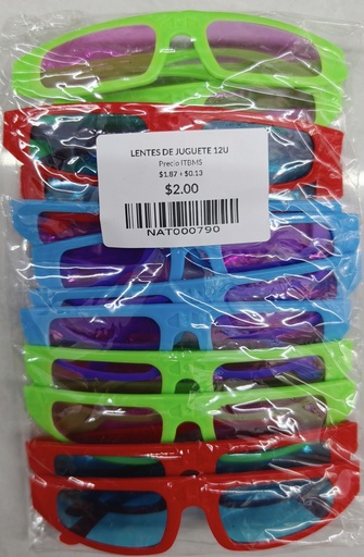 LENTES DE JUGUETE 12U