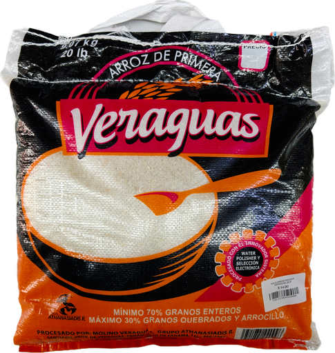 [VERAGUAS] SACO ARROZ PRIMERA VERAGUAS 20LB