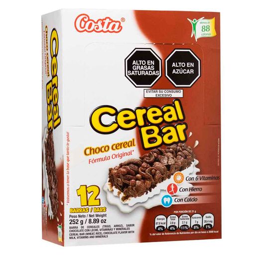 CEREAL BAR CHOCOLATE 12U