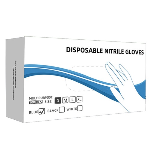 GUANTE NEGRO NITRILE 100U 