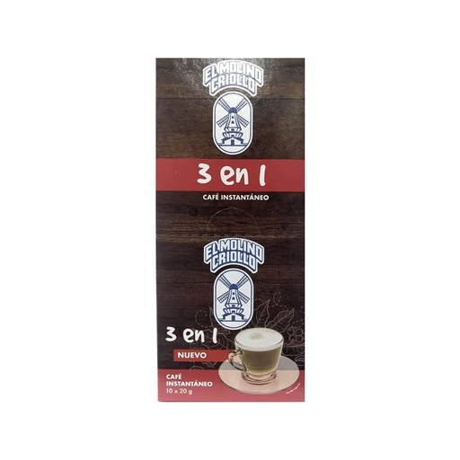CAJA CAFE 3EN1 EL MOLINO 10U