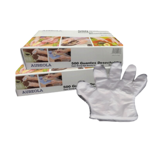 GUANTE PLASTICO DESECHABLES 500U 