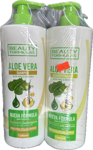 DUO PACK SHAMPOO Y ACONDICIONADOR ALOE VERA BF 1380ML