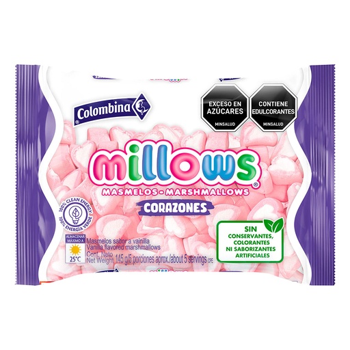 MILLOW CORAZON COLOMBINA 50U