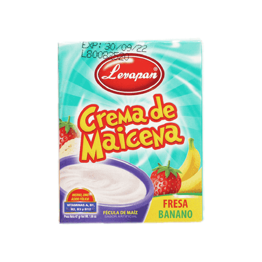 CREMA DE MAICENA FRESA BANANO 47GR