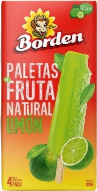 CAJA PALETA DE FRUTA BORDEN LIMON 4U