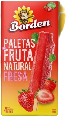 CAJA PALETA DE FRUTA BORDEN FRESA 4U
