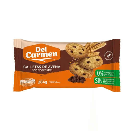 PAQUETE GALLETAS DEL CARMEN CHOCOLATE CHIP 6U