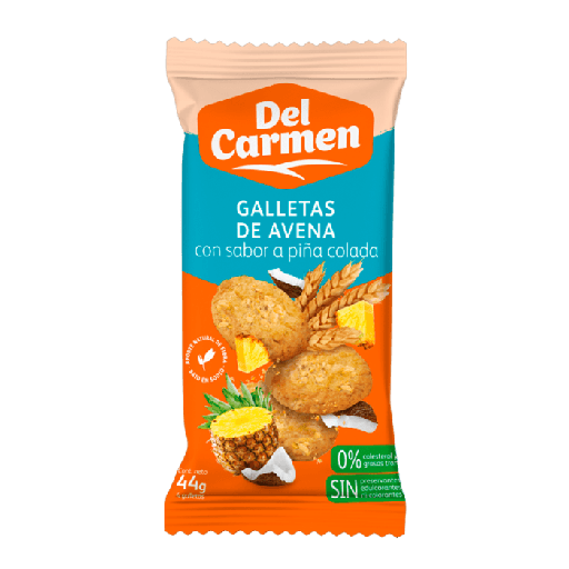 GALLETA DEL CARMEN AVENA PIÑA COLADA 44G