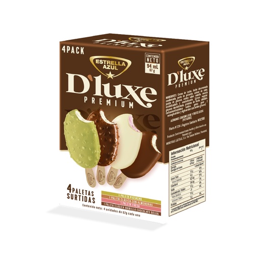 PALETA DELUXE ESTRELLA AZUL 4PACK