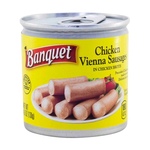 SALCHICHA DE POLLO VIENA BANQUET 130G