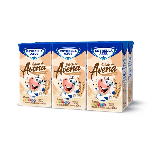 CAJA LECHE AVENA ESTRELLA AZUL 200ML 4PX6U