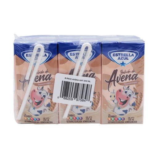 6PACK AVENA ESTRELLA AZUL 200ML