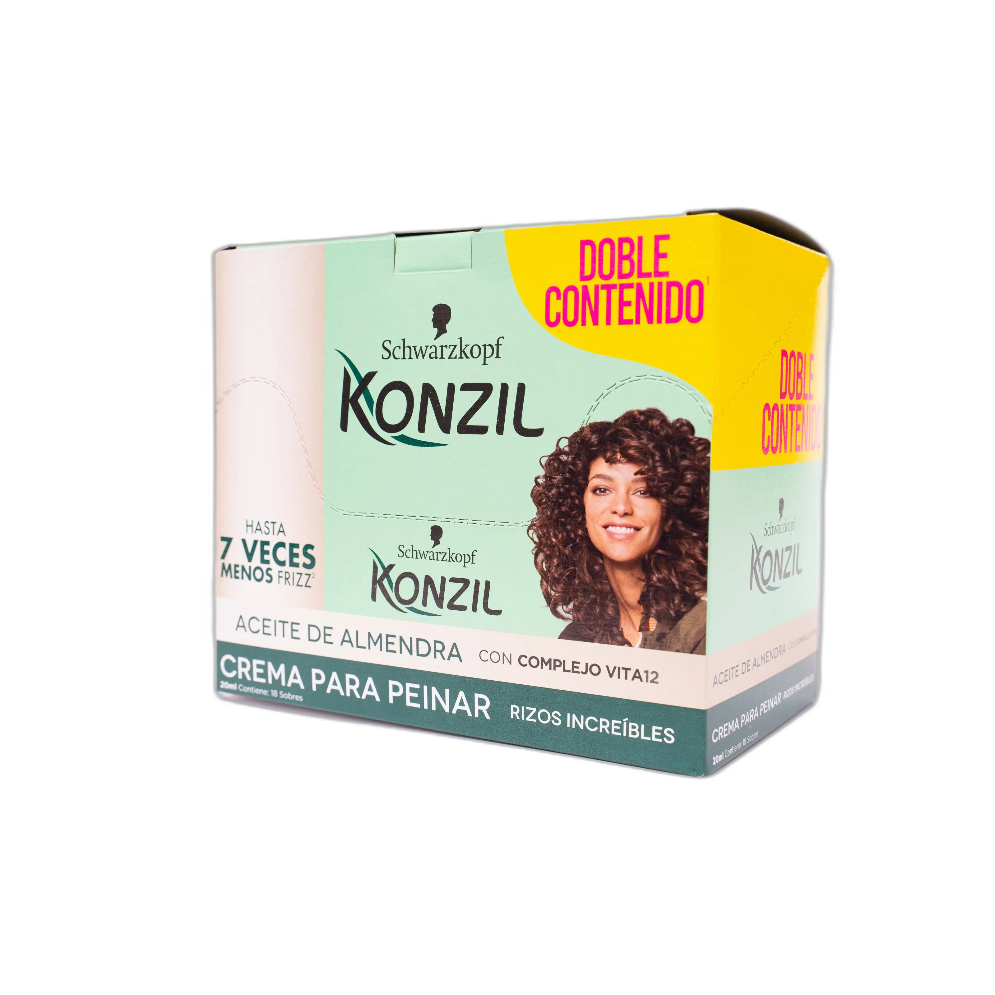 CAJA KONZIL CREMA DE PEINAR ACEITE DE ALMENDRA 18 SOBRES