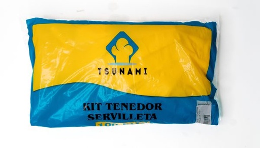 KIT JUMBO SERVILLETA CUCHARA TSUNAMI 100U