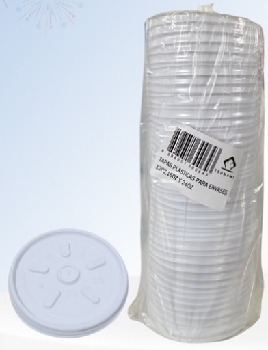 TSUNAMI TAPA PLASTICAS ENVASES 12OZ-16OZ-24OZ (50UND)