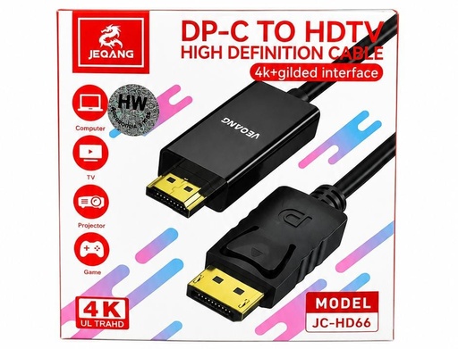 [HW] CABLE DP TO HDTV JC-HD66 4K