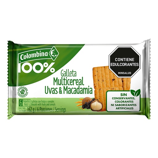 COLOMBINA MULTICEREAL UVAS Y MACADAMIA 6U