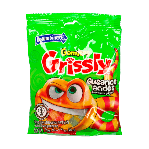 GOMITAS GRISSLY GUSANOS ACIDOS 80G