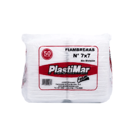 ENVASE 7X7 CON DIVISION PLASTIMAR 50UND