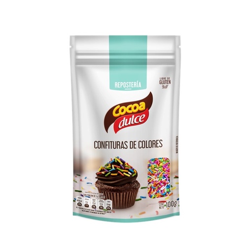 CHISPAS DE COLORES COCOA DULCE 100G